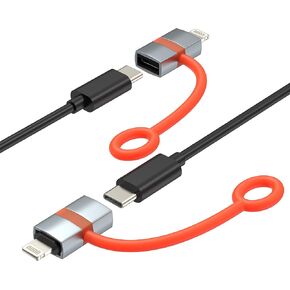 محول USB C إلى Lightning (عبوة من قطعتين) لكابل Iphone 14 13 12 Pro Max لشهادة Apple MFi الإضاءة ذكر نوع C أنثى محول شاحن محول موصل شحن لجهاز Ipad سلك إضاءة سريع in Saudi Arabia