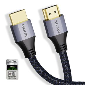 Ultra High Speed 8K HDMI Cable 6.6ft(2m), 48Gbps 8K@60Hz 4K@120Hz HDR10 eARC, Durable Braided HDMI Cord – Compatible with Xbox Series X/S,PS5, TVs, Monitors, Projectors in Saudi Arabia