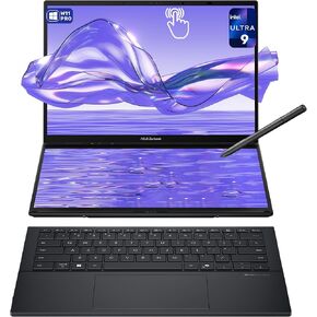 ASUS Zenbook Duo Dual Laptop, Intel Ultra 9-285H, 32 GB LPDDR5X RAM, 1 TB PCIe SSD, 14'' 3K (2880x1800) OLED Touchscreen, Intel Arc Graphics, Backlit Keyboard, W11 Home, Inkwell Gray in Kuwait