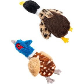 Dog Squeaky Toy Set – 3-Pack Durable Plush Chicken, Pheasant, Goose for Small and Medium Dogs – Soft Bird Chew Toys with Crinkle Sound for Puppy Play, Interactive Training in Saudi Arabia