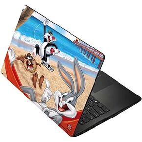 غلاف كمبيوتر محمول من Skinit متوافق مع Asus X502CA 15.6 - تصميم شاطئ Warner Bros Looney Tunes مرخص رسميًا in Kuwait
