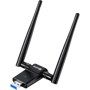 USB 3.0 WiFi Adapter for Desktop PC ，AX1800 WiFi 6 Dual-Band Plug and Play Wireless Network Adapter with 2.4GHz, 5GHz, 2×High Gain Antenna, OFDMA, MU-MIMO,WPA3, Supports Windows 11/10 in Kuwait