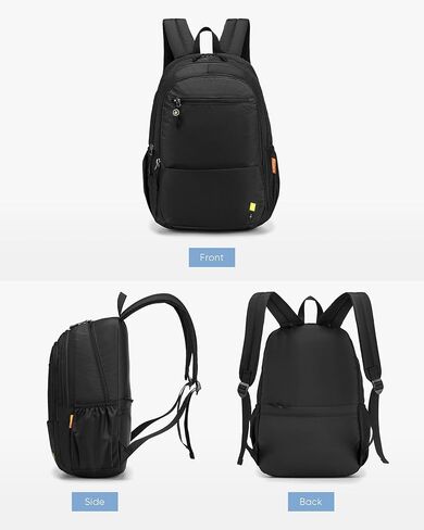 United Airlines Personal Item Bag 17x10x9 Travel Backpack Carry On Flight Approved Ryanair 40x20x25cm Lightweight Waterproof Causal Bookbag for College, Travel (Black) in Saudi Arabia