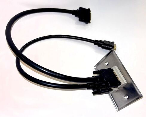 مجموعة لوحة حائط DVI مزدوجة مع قارنات توصيل وكابلات تمديد بطول 1.5 قدم DVI-D in Saudi Arabia