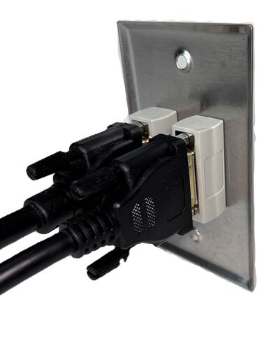 مجموعة لوحة حائط DVI مزدوجة مع قارنات توصيل وكابلات تمديد بطول 1.5 قدم DVI-D in Saudi Arabia