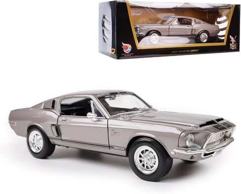 Shelby 1968 GT-500KR 1:18 Diecast Model Car - King of The Road, Opening Doors, Steering Linkage | Premium Gift Box, Man Cave Decor | Ages 14+,Green in Kuwait