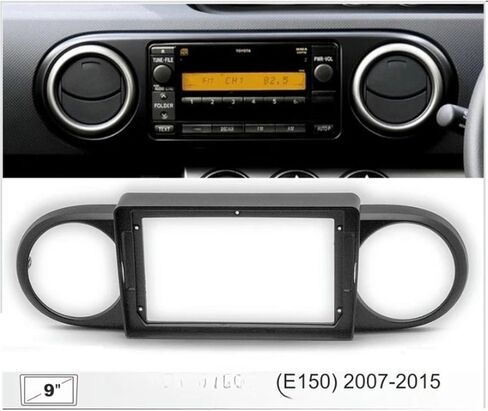 9 بوصة لوحة راديو السيارة اللفافة متوافقة لتويوتا سليل XB 2007 + داش عدة تثبيت Facia وحدة التحكم الحافة لوحة محول 9 بوصة غطاء الكسوة in Kuwait