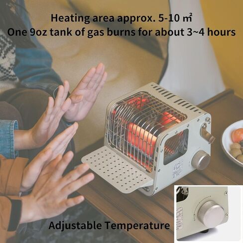 Naturehike 3 in 1 Portable Heater & Stove, 50oz Outdoor Camping Gas Stove, Camping Heaters For Tents, Heater Warming Stove, Adjustable Temperature, Over-Voltage Protection (khaki) in Saudi Arabia