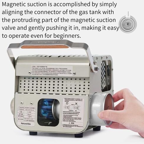 Naturehike 3 in 1 Portable Heater & Stove, 50oz Outdoor Camping Gas Stove, Camping Heaters For Tents, Heater Warming Stove, Adjustable Temperature, Over-Voltage Protection (khaki) in Saudi Arabia