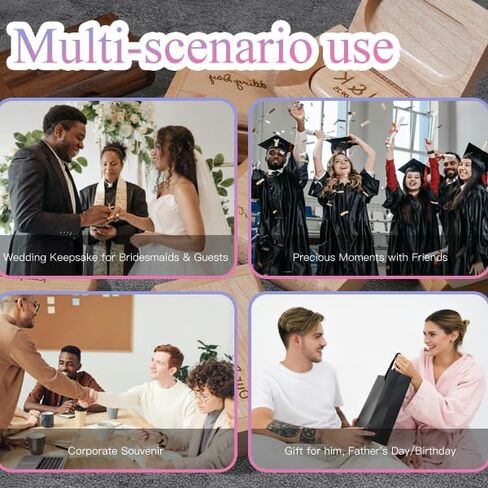 محرك أقراص USB خشبي بحبوب طبيعية - محرك أقراص فلاش منقوش شخصي، نص/شعار مخصص على الخيزران المستدام، 64 جيجابايت، 128 جيجابايت، هدية فريدة صديقة للبيئة للرجال، الأب، عيد الميلاد، التخرج، الزفاف in Kuwait