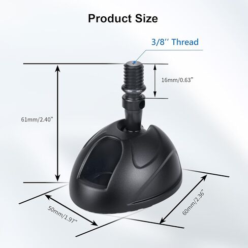 INNOREL AP60 وسادة قدم ترايبود عالمية مع برغي 3/8 بوصة، مجموعة من 3 قطع غيار غير قابلة للانزلاق بقطر 60 مم ترايبود مونوبود للأرجل in Kuwait