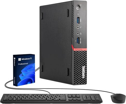Lenovo ThinkCentre M900 Mini Desktop Computer PC, Intel Core i7-6700, 8GB RAM, 250GB SSD, USB 3.0, Keyboard & Mouse, Windows 11 Pro (Renewed) in Saudi Arabia