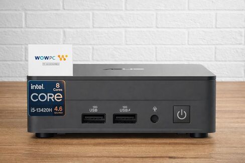 ASUS NUC 13 Pro Slim Mini PC Desktop, Intel Core i5-13420H (Up to 4.6GHz), 16GB RAM, 512GB PCIe SSD, 2 HDMI 2.1, 2 Thunderbolt, Wi-Fi 6E, Bluetooth 5.3, Ultra-Quiet Design, Windows 11 Pro in Saudi Arabia