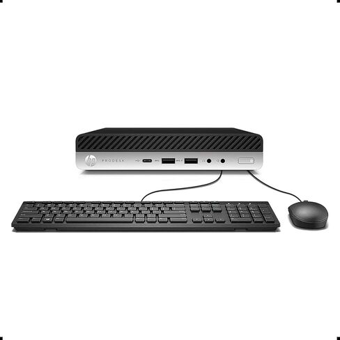 HP Prodesk 600 G3 Mini Desktop Computer PC, Intel 7th Gen Core 7100T 3.4GHz, 8GB RAM, 256GB SSD, Wired RGB Keyboard, WiFi, Bluetooth, Windows 11 Pro Desktop (Renewed) in Saudi Arabia