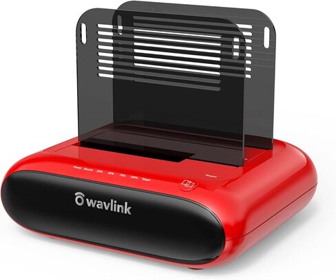محطة إرساء القرص الصلب الخارجي WAVLINK USB3.0 إلى SATA I/II/III Dual Bay لمحرك الأقراص الصلبة 2.5/3.5 بوصة، وSSD مع وظيفة النسخ دون اتصال بالإنترنت/النوم التلقائي يدعم UASP SATA 5 جيجابت في الثانية [دعم 2 × 16 تيرابايت] in Kuwait