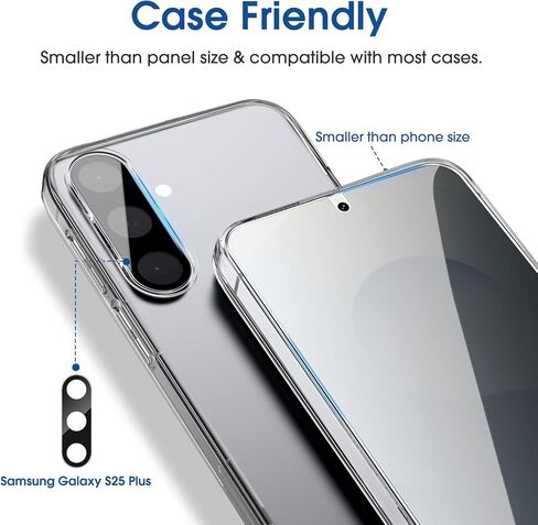 amFilm Auto-Alignment OneTouch لهاتف Samsung Galaxy S25+/S25 Plus 6.7 بوصة واقي شاشة للخصوصية + واقي عدسة الكاميرا، زجاج مقسى، تركيب 30 ثانية، خالي من الفقاعات، حماية الخصوصية 2+2 حزمة in Saudi Arabia