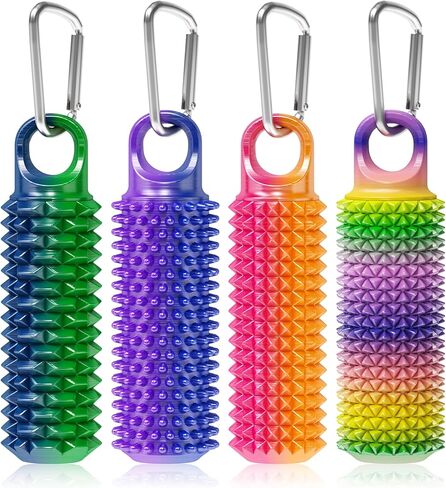 2 Pack Little Ouchies Pain Fidget Toy with Adjustable Weight & Carabiner, 3D Printed Spiky Sensory Keychain for Anxiety Relief and Focus - Portable Stress Relief Tool for Adults, Teens, Skin Picking in Saudi Arabia
