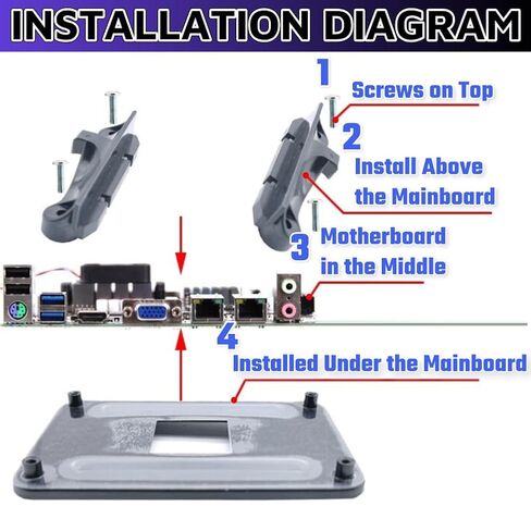 AM4 Backplate with AM4 Bracket，AM4 Backplane Mounting Hole Distance 3.51x2.13Inch/90x54mm CPU Heatsink Bracket Motherboard in Saudi Arabia