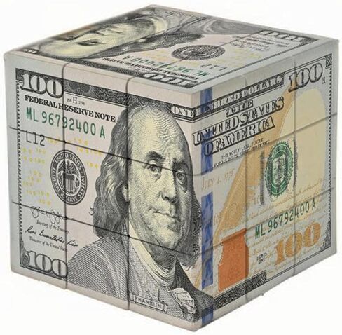 3x3 Speed ​​Cube ، Notes-Dollar Notes Pattern UV Printing Cube Magic Cube Teacal Buzzles Toys for Kids والمبتدئين والبالغين (لاصق) in Saudi Arabia