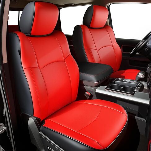 Premium Faux Leather Seat Covers Custom Fit for Dodge RAM 1500 (2012-2019) & RAM 1500 Classic (2019-2024) Crew Cab - Fully Covered - (C1 Size, Confirm with Fitment Guide Before Order) in Kuwait