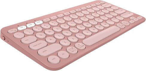 Logitech Pebble Keys 2 K380s, Multi-Device Bluetooth Wireless Keyboard with Customizable Shortcuts, Slim and Portable, Easy-Switch for Windows, macOS, iPadOS, Android, Chrome OS - Tonal Rose (Renewed) in Saudi Arabia