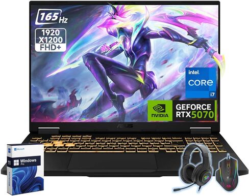 كمبيوتر محمول للألعاب ASUS TUF F16 (2025)، RTX 5070 8GB GDDR7، Intel 14th Core i7-14650HX، شاشة 16 بوصة FHD+ 165 هرتز، لوحة مفاتيح بإضاءة خلفية RGB، 64 جيجابايت DDR5 5600 جيجا هرتز، 1 تيرابايت SSD Gen 4، Windows 11 Pro، ملحقات in Kuwait