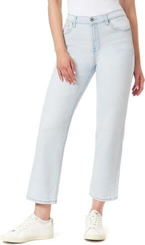 kensie Jeans for Women The Ella High-Rise Straight Leg 27-Inch Inseam Raw Edge, Victoria, 8 in Saudi Arabia