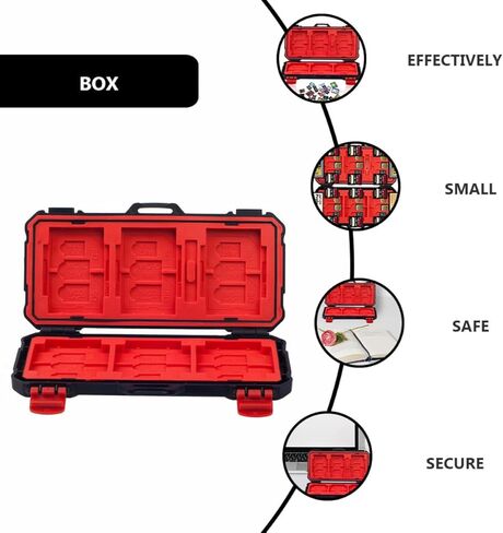 Memory Card Protective Case with Shock-Proof Storage for Secure Cf and Cards for Photographers and Travel Compact Data Container in Saudi Arabia