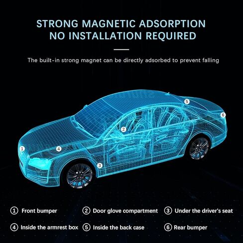 GPS Tracker for Vehicles - Mini Magnetic & Anti-Theft Real-Time Tracking Device, No Monthly Fee. Perfect for Car, Personal Safety, Pets, Asset & Anti-Loss (Hidden Installation) in Kuwait