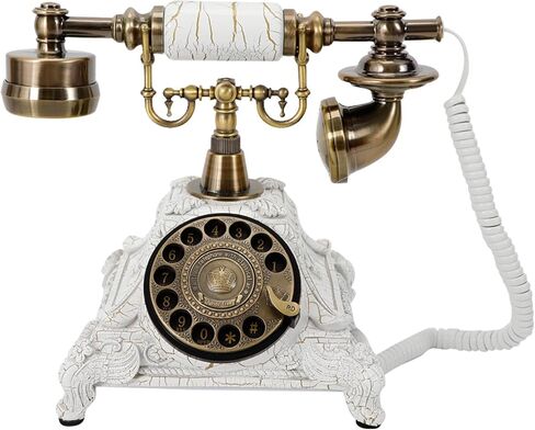 Vintage Rotary Dial Phone, European Style Old Fashioned Landline Telephone 1980's Old Telephone, Antique Corded Landline Phone for Home, Office, Luxury, Red in Saudi Arabia