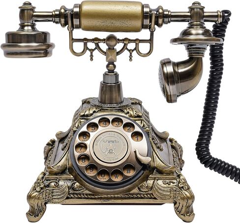 Vintage Rotary Dial Phone, European Style Old Fashioned Landline Telephone 1980's Old Telephone, Antique Corded Landline Phone for Home, Office, Luxury, Red in Saudi Arabia