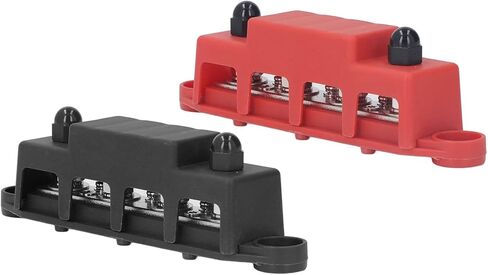 Power Distribution Block, 4 Terminal Bus Bar, 250A 48V DC, ABS Zinc Alloy Brass Materials, for Automotive RV Boat Marine Electrical Equipment in Saudi Arabia