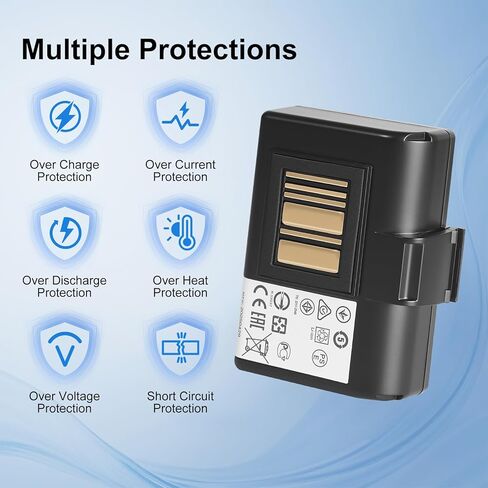 2 حزمة 2600 مللي أمبير استبدال بطاريات QLN320 للطابعة زيبرا ZQ520 ZQ521 QLN320 QLN220 QLn220HC ZR628 ZR638 ZR658 ZR668 ZQ610 ZQ620 ZQ500 ZQ510 QLN320HC (أسود، عبوتان بطاريات) in Kuwait