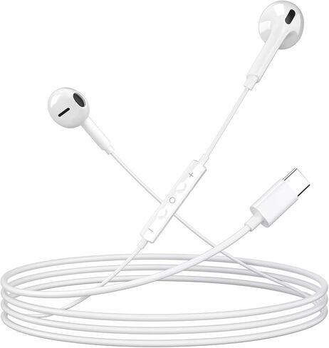 2 Pack USB C Headphones for iPhone 17 16 15, Type C Earphones with Microphone Volume Control USB C Wired Earbuds，for 17 Pro Max iPad Plus，USB Type C Earphone for SamsungS25 S24 S23Ultra, Pixel 9 in Saudi Arabia