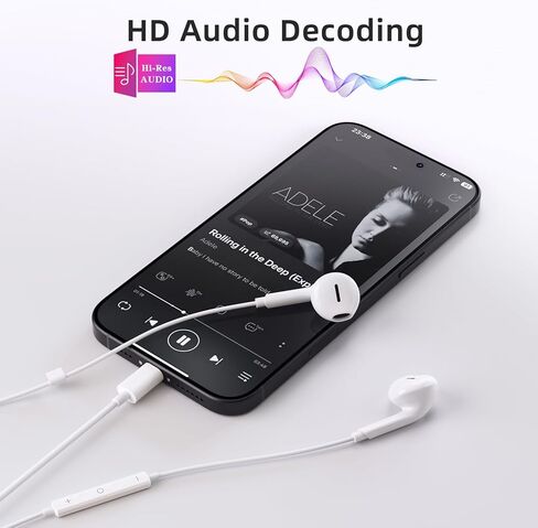 2 Pack USB C Headphones for iPhone 17 16 15, Type C Earphones with Microphone Volume Control USB C Wired Earbuds，for 17 Pro Max iPad Plus，USB Type C Earphone for SamsungS25 S24 S23Ultra, Pixel 9 in Saudi Arabia