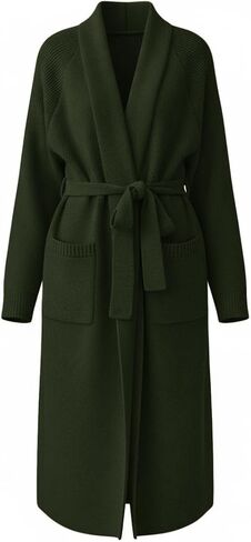 MASCOMODA Long Chunky Cardigan Sweaters for Women Open Front Oversized Casual Knit Fall Coatigan Jackets Winter Coats 2025 in Saudi Arabia