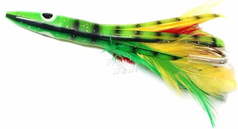 5pcs Fish WOW! 6" Fishing Tuna Clone Feather Rig 6 inch Trolling 3oz Bullet Weighted Head Lure - Mexican Flag in Saudi Arabia
