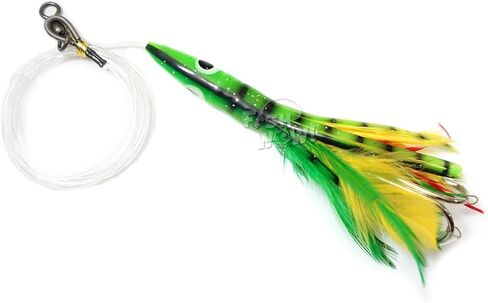 5pcs Fish WOW! 6" Fishing Tuna Clone Feather Rig 6 inch Trolling 3oz Bullet Weighted Head Lure - Mexican Flag in Saudi Arabia