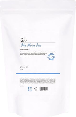 PetO'Cera Blue Marine Bath for Dogs, Deep Ocean Water, Soothes & Nourishes for Healthy Skin, Loved by Top Korean Groomers – Easy Breezy, Professional Spa Care at Home (30g x 3 Pouches) in Saudi Arabia