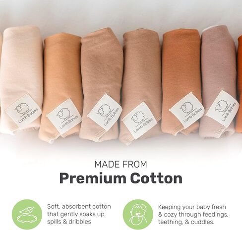 Bandana Cotton Baby Bibs, Ultra Soft Stylish and Lightweight Absorbent Design for Milk Dribbles Burps and Spills in Saudi Arabia