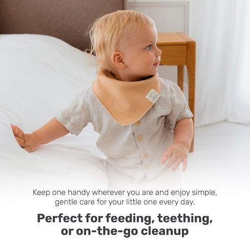 Bandana Cotton Baby Bibs, Ultra Soft Stylish and Lightweight Absorbent Design for Milk Dribbles Burps and Spills in Saudi Arabia