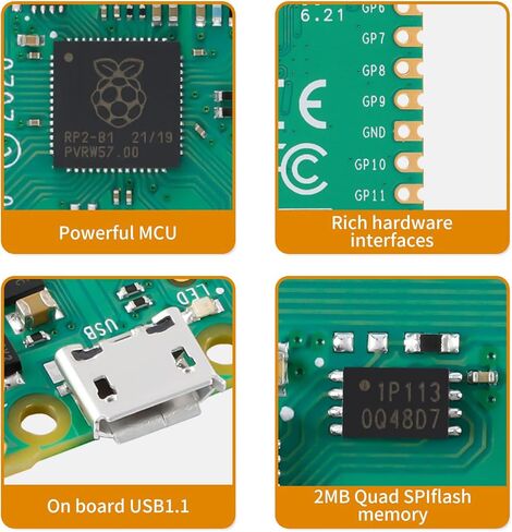 4 قطعة لوحة تطوير راسبيري بي بيكو مع معالج rp2040 ثنائي النواة Cortex m0+، يدعم c/c++/Python، فلاش 2 ميجابايت، واجهات spi/i2c/uart in Saudi Arabia