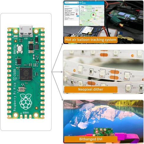 4 قطعة لوحة تطوير راسبيري بي بيكو مع معالج rp2040 ثنائي النواة Cortex m0+، يدعم c/c++/Python، فلاش 2 ميجابايت، واجهات spi/i2c/uart in Saudi Arabia