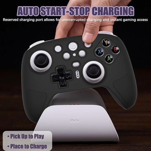غطاء حماية من السيليكون من FIOPAZ لجهاز 8Bitdo Ultimate 2، حافظة واقية مقاومة للغبار/العرق لجهاز 8bitdo Ultimate 2 ملحقات وحدة التحكم اللاسلكية/البلوتوث، أسود in Kuwait