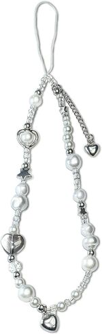 Cell Phone Charm, Handmade Wrist Strap Chain Lanyard with Natural Crystal, Beaded Phone Strap Lanyard Set for Women in Saudi Arabia