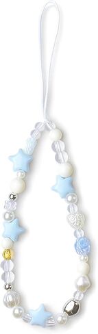 Cell Phone Charm, Handmade Wrist Strap Chain Lanyard with Natural Crystal, Beaded Phone Strap Lanyard Set for Women in Saudi Arabia