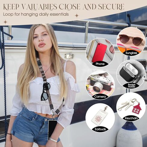 4 Pack Phone Lanyard Crossbody with 4 Patches Universal Adjustable Cell Phone Strap Shoulder Neck Strap Gift for Phones Case Wallet ID Holder Keys Travel Accessories Essential in Saudi Arabia