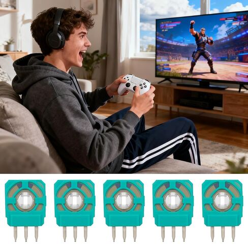 طقم إصلاح مقياس الجهد lyfLux 10 عبوات 2.3 كيلو أوم متوافق مع وحدة تحكم PS5، مع مفك براغي فيليبس وملقط وأدوات فك و10 قطع مقاومات لإصلاح عصا الانجراف التناظرية (يتطلب لحام) in Kuwait