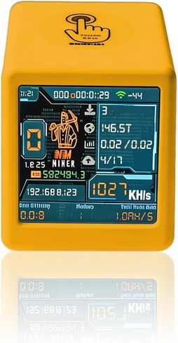 Bitcoin Lottery Miner,NM-TV Crypto Lucky Mini One Shot Solo Miner Touchable 1.54 inch Smart Display ESP32 Development Board Small Desktop Clock 1060 KH/s Hashrate, As a Gift (Black) in Saudi Arabia
