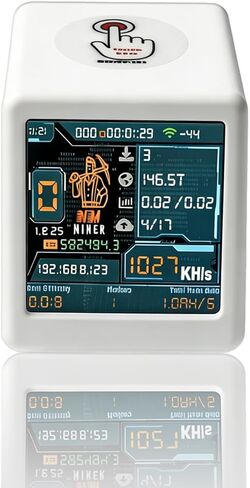 Bitcoin Lottery Miner,NM-TV Crypto Lucky Mini One Shot Solo Miner Touchable 1.54 inch Smart Display ESP32 Development Board Small Desktop Clock 1060 KH/s Hashrate, As a Gift (Black) in Saudi Arabia